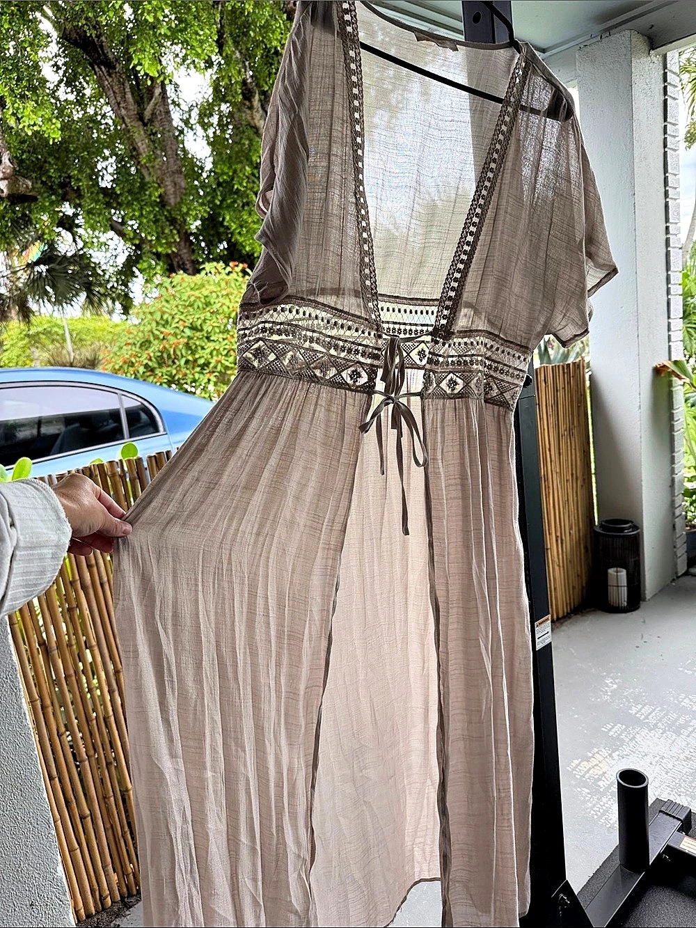 Boho Geometric coverup in Beige Size XL